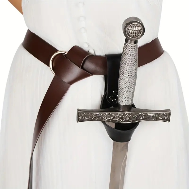 Cosplay Prop Dagger - Viking Retro Leather Cosplay Belt with