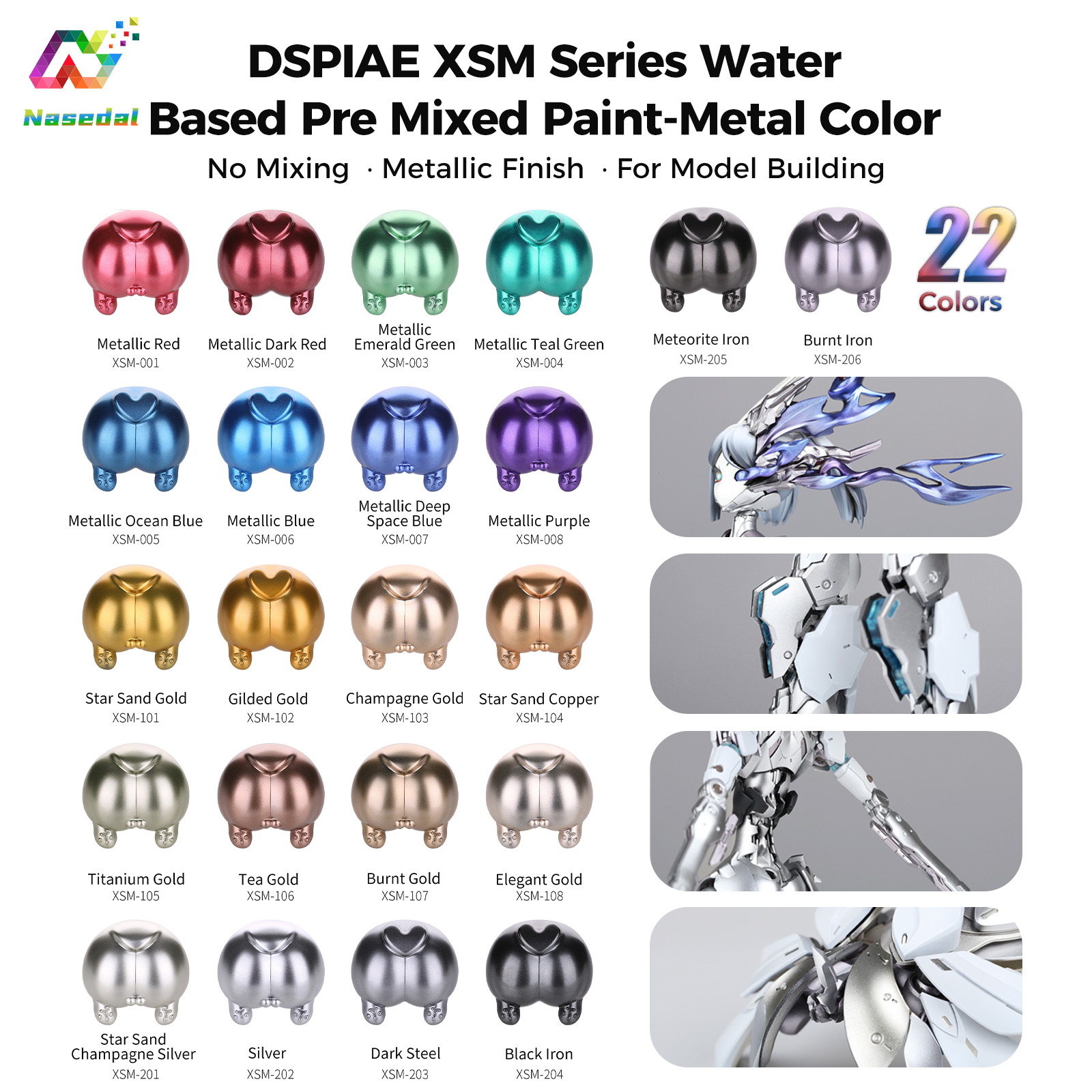 DSPIAE XSM Series 50ml Water B – обзор и цена Metallic Spray Paint
