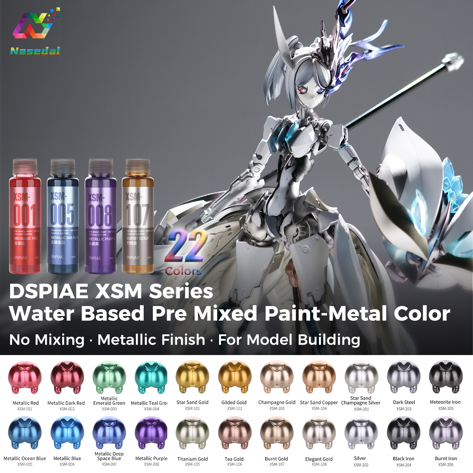 DSPIAE XSM Series 50ml Water B – обзор и цена Metallic Spray Paint