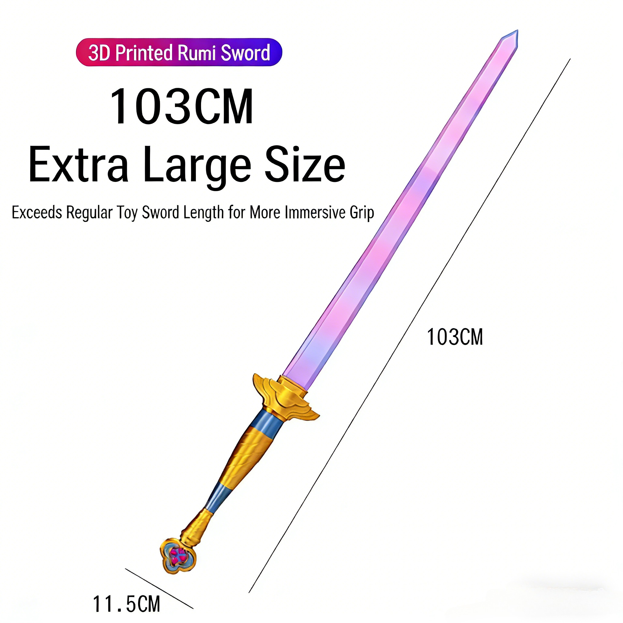 Purple Rumi Demon Hunter Sword – обзор и цена Cosplay Prop Dagger
