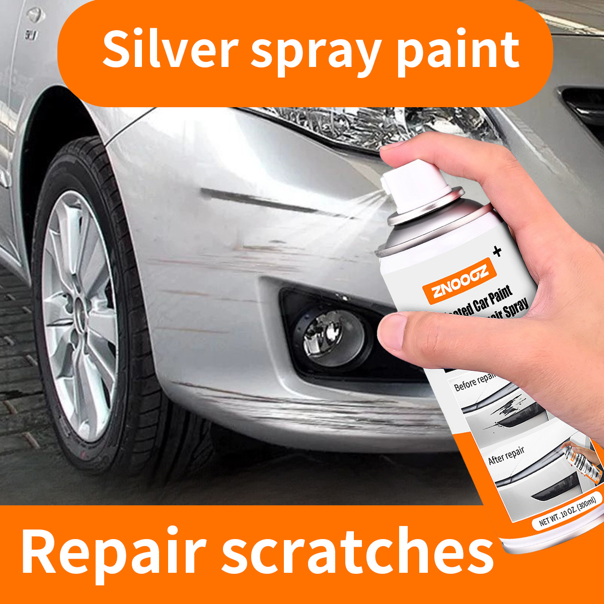 Silver Car Scratch Repair Spra – обзор и цена Metallic Spray Paint