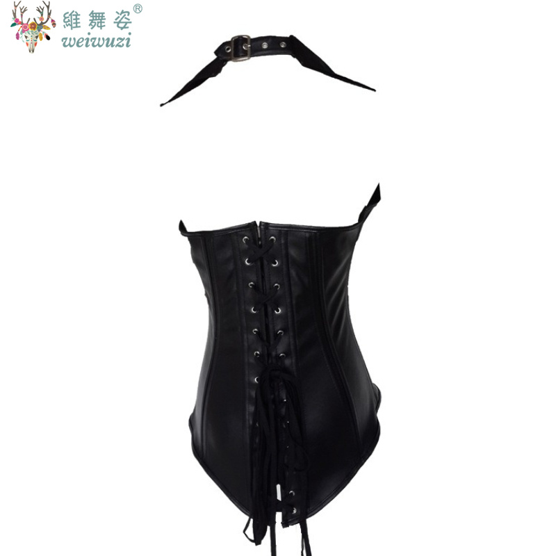 Black Sexy V-Neck PU Leather C – обзор и цена Boning Corset Steel