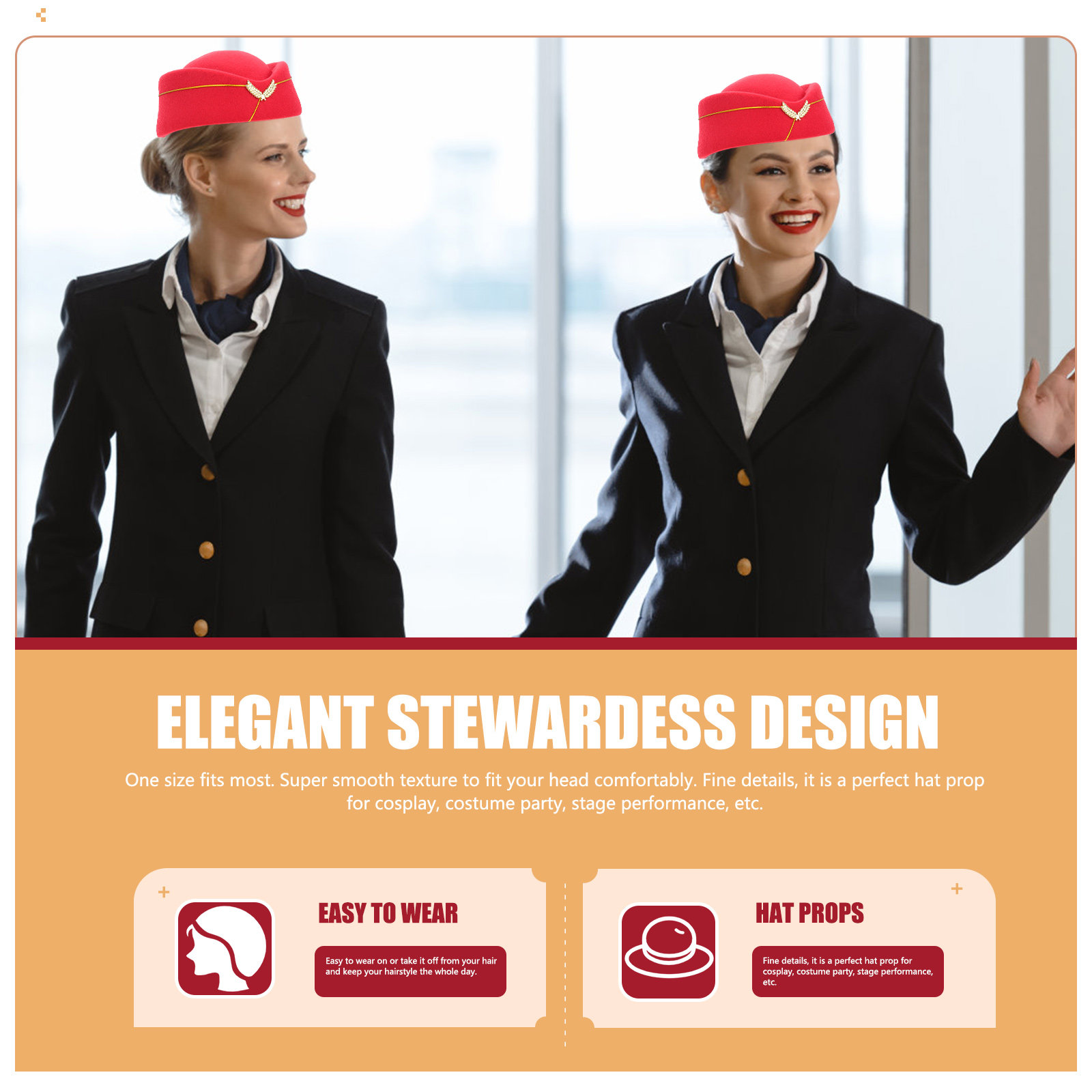 Stylish Flight Attendant Hat R – обзор и цена Easy Cosplay Prop