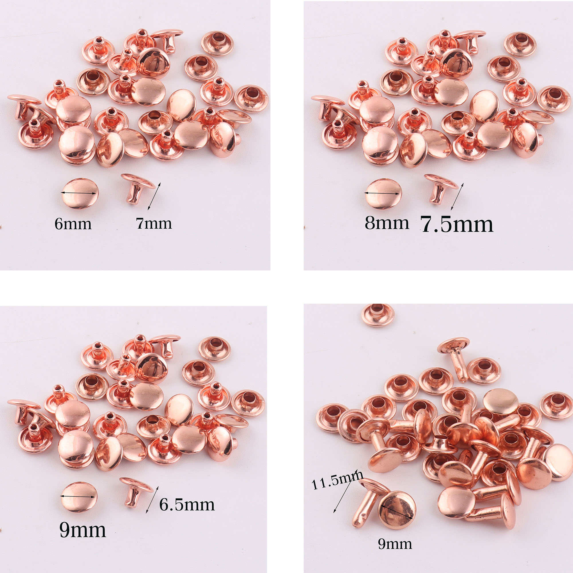 100 Sets Double Cap Rivets,Ros – обзор и цена Snap Fastener Set