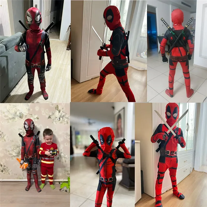 3-12Y Kids Deadpool Costume wi – обзор и цена Cosplay Prop Dagger