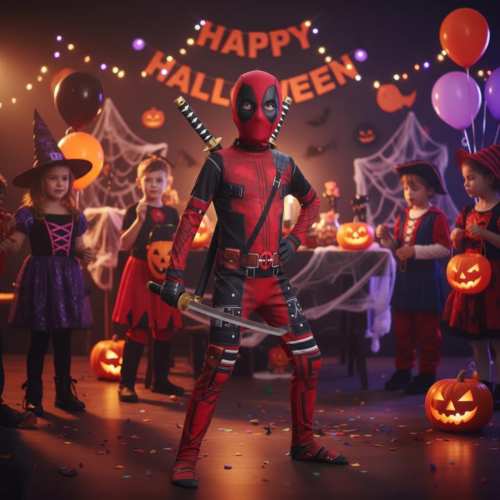 3-12Y Kids Deadpool Costume wi – обзор и цена Cosplay Prop Dagger