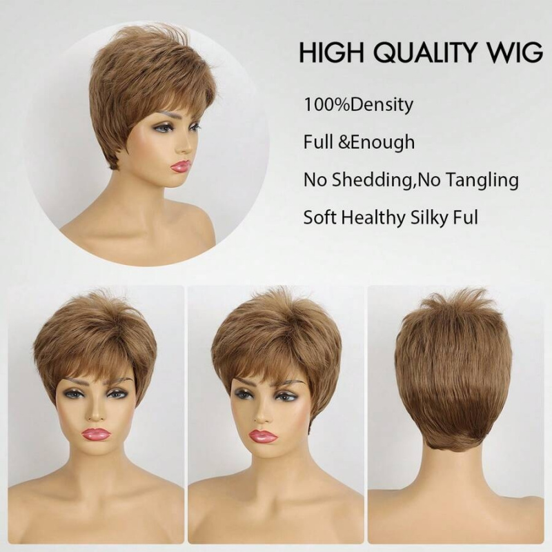 Women Short Pixie Cut Syntheti – обзор и цена Wig Fiber Net
