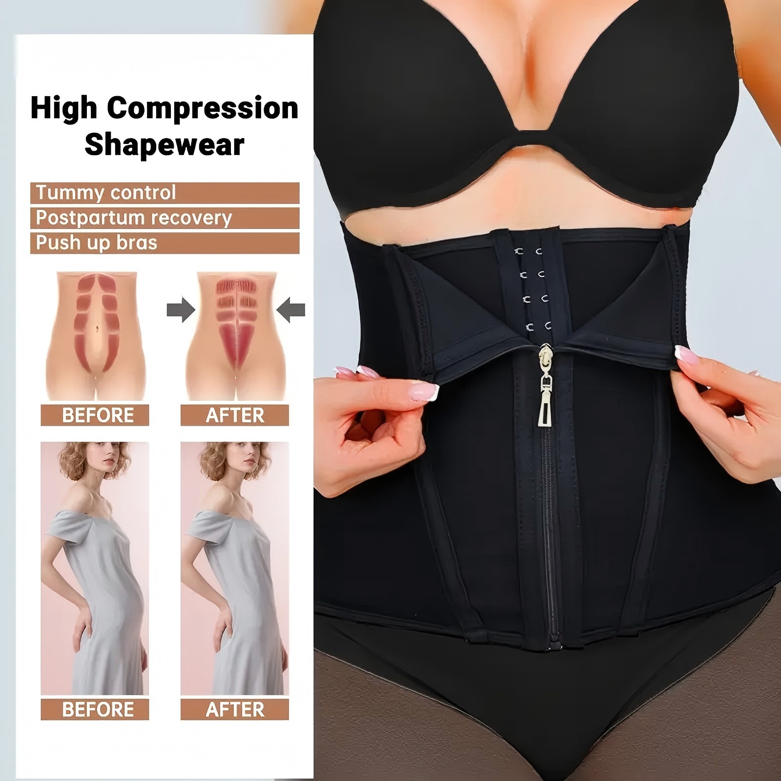 Latex Waist Trainer Women Bind – обзор и цена Boning Corset Steel