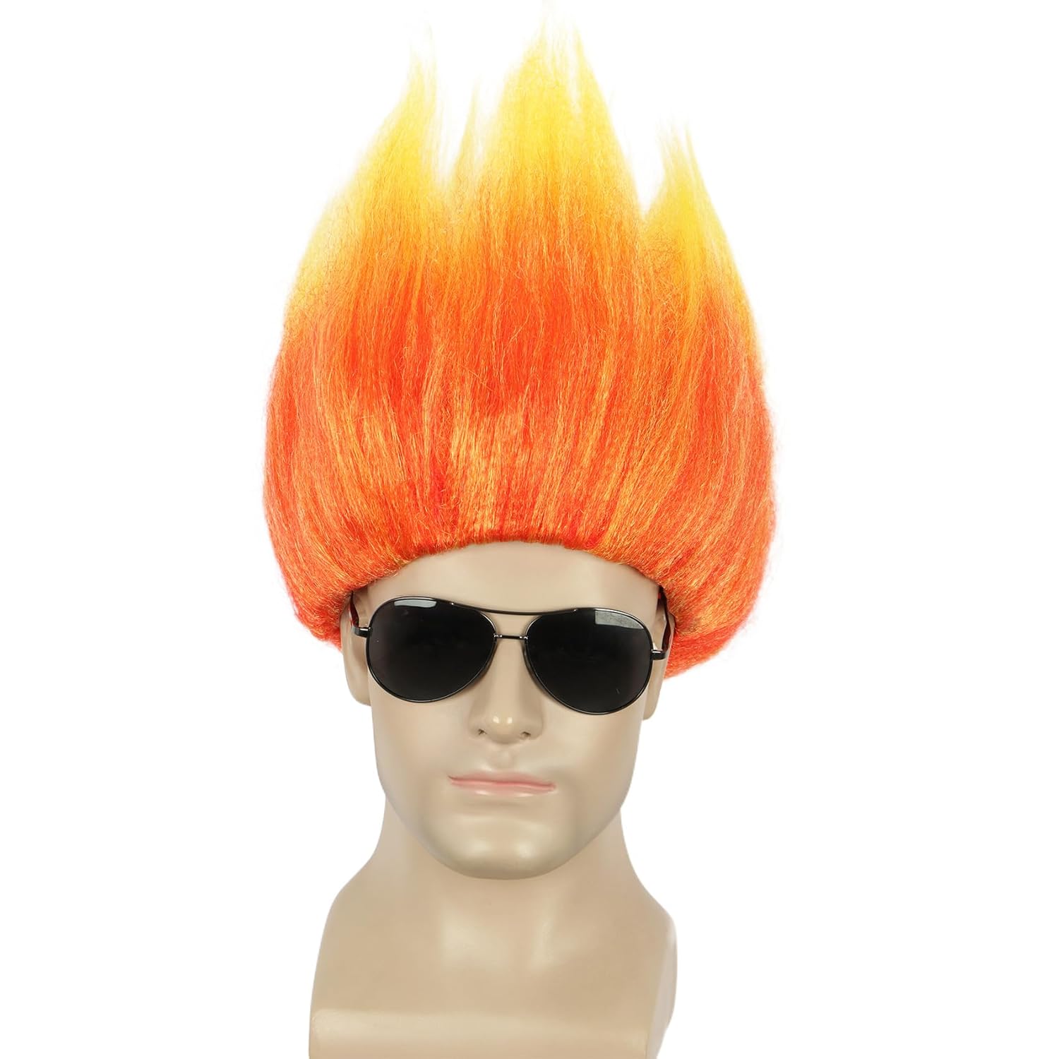 Short Orange Wig Spiky Anime W – обзор и цена Cosplay Flame Prop