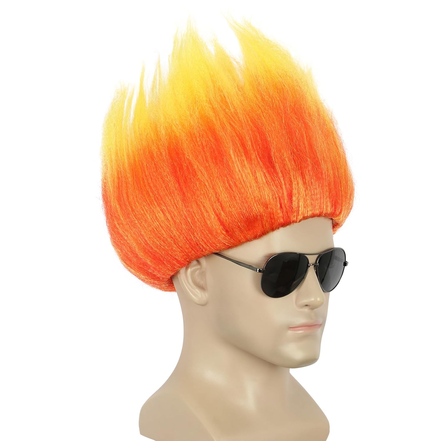Short Orange Wig Spiky Anime W – обзор и цена Cosplay Flame Prop
