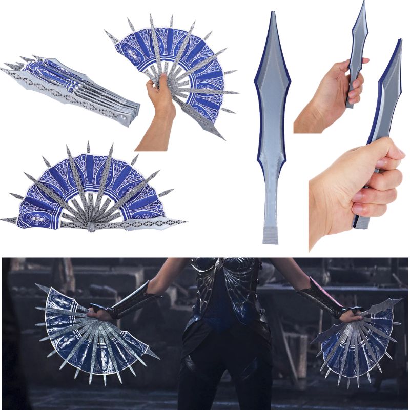 Anime Kitana Cosplay MK Blue H – обзор и цена Cosplay Prop Blueprints